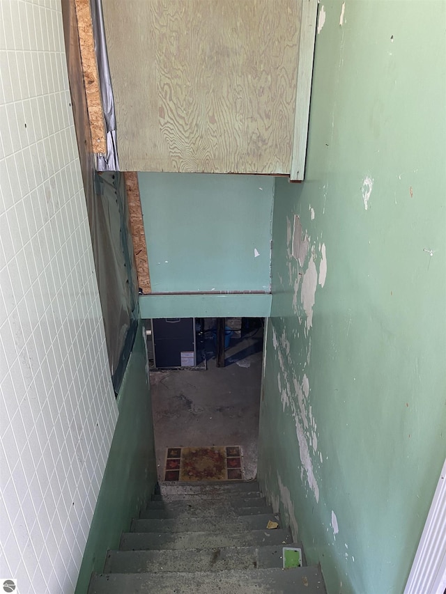 view of stairway