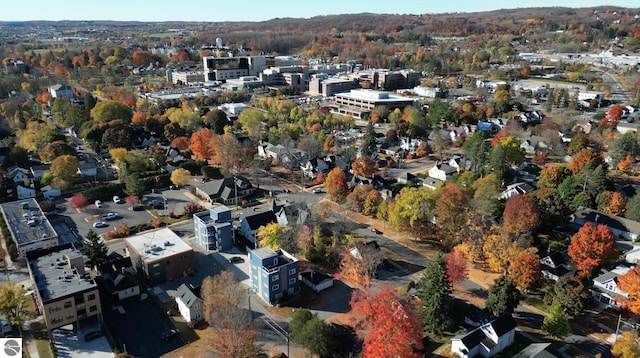 bird's eye view of a heavily wooded area