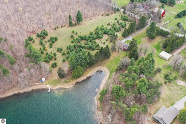 11531 S Tower Rd, Maple City, MI 49664 - aerial overview of property's location with a nearby body of water
