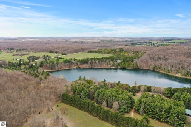 11531 S Tower Rd, Maple City, MI 49664 - bird's eye view of a large body of water and a heavily wooded area
