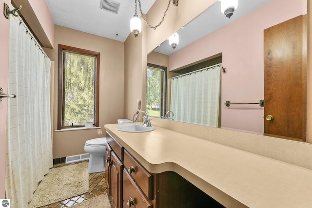 11531 S Tower Rd, Maple City, MI 49664 - full bath with toilet, vanity, plenty of natural light, and baseboards