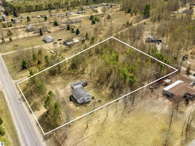 3072 Gonder Rd, Interlochen, MI 49643 - view of rural area featuring property boundaries highlighted