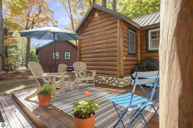 421 S Shabwasung St, Northport, MI 49670 - view of deck