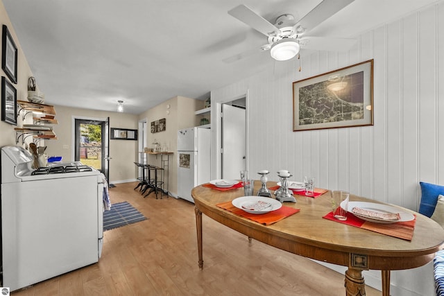 1750 S Schneider St, Lake City, MI 49651 - dining room with ceiling fan and light wood-type flooring