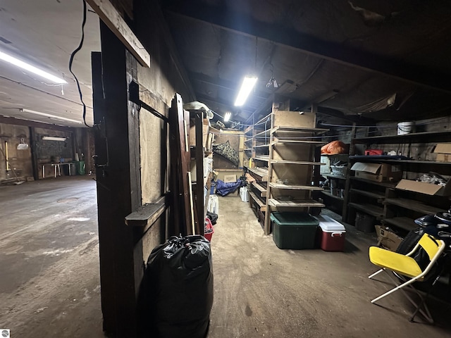 view of storage area