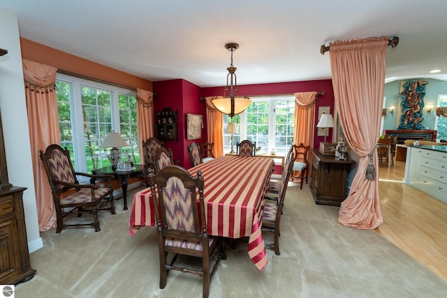 view of dining area