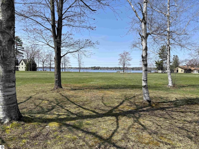 2050 Hiawatha Dr, Cadillac, MI 49601 - view of green lawn featuring a water view
