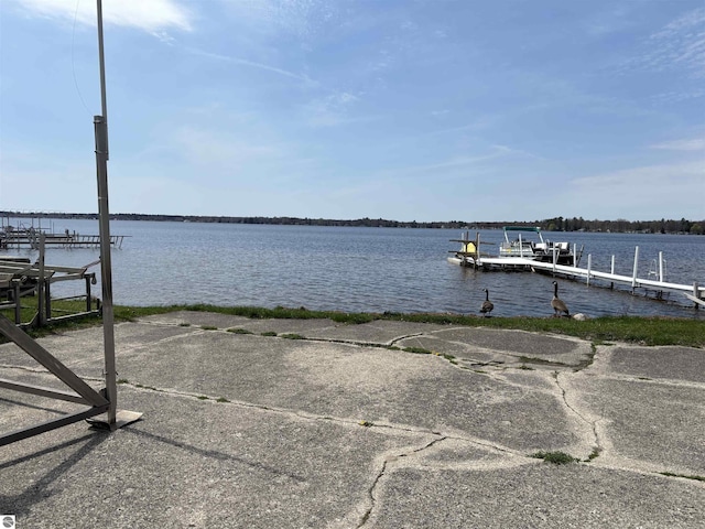 2050 Hiawatha Dr, Cadillac, MI 49601 - dock area featuring a water view