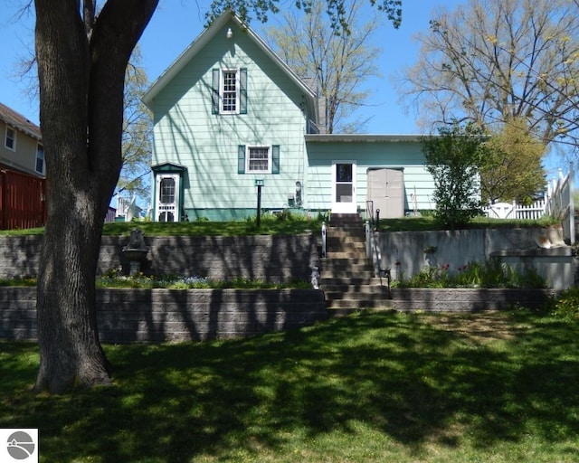 442 E Harris St, Cadillac, MI 49601 - back of house with stairs