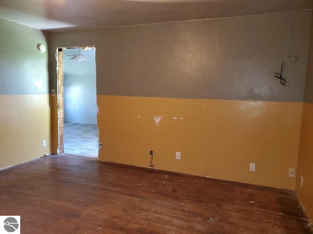 312 S Brown St, Edmore, MI 48829 - spare room featuring wood-type flooring