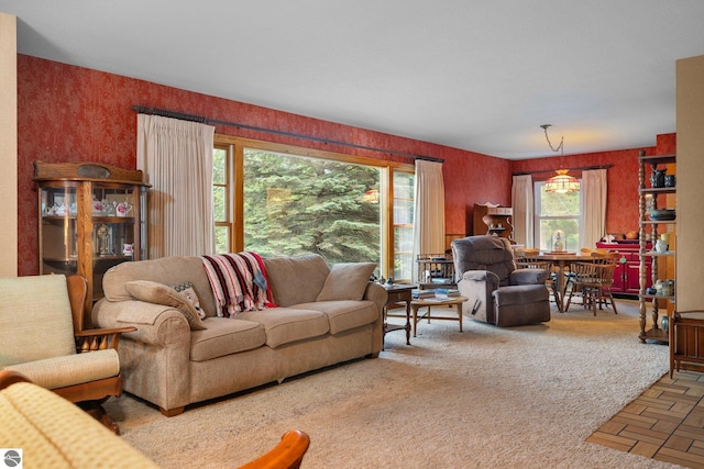 7548 S Dune Hwy, Empire, MI 49630 - living room featuring wallpapered walls