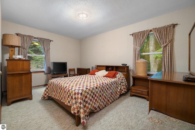 7548 S Dune Hwy, Empire, MI 49630 - bedroom with carpet floors and a textured ceiling