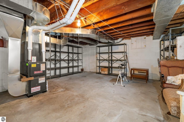 7548 S Dune Hwy, Empire, MI 49630 - unfinished below grade area with heating unit