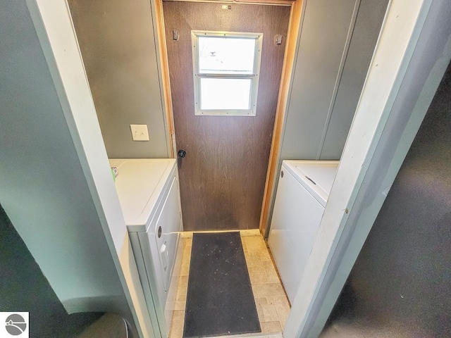 411 S Grover Ave Lot 39, Alma, MI 48801 - washroom featuring washing machine and dryer