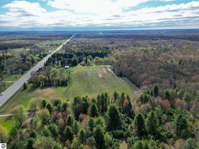 8670 E Pickard Rd, Mount Pleasant, MI 48858 - aerial overview of property's location with a forest