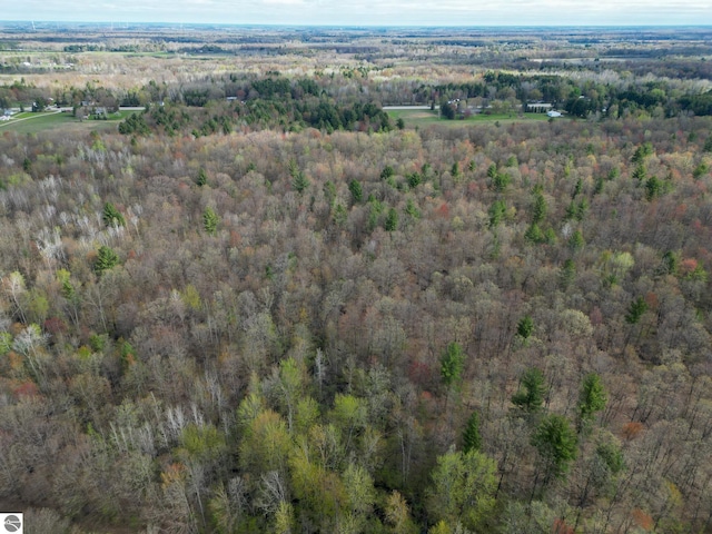 8670 E Pickard Rd, Mount Pleasant, MI 48858 - aerial overview of property's location featuring a heavily wooded area