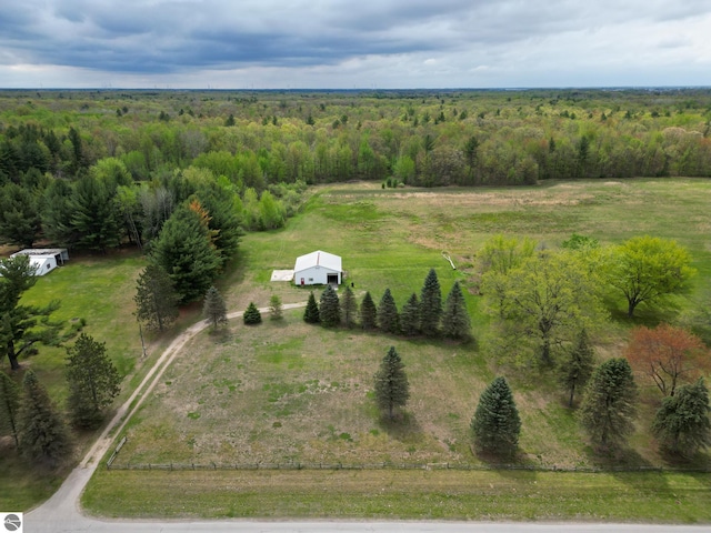 8670 E Pickard Rd, Mount Pleasant, MI 48858 - overview of rural landscape with a forest