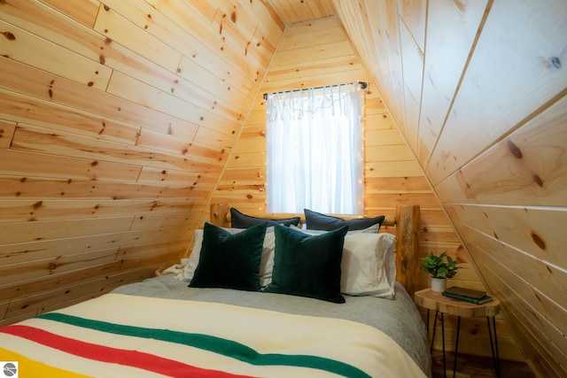 1428 Morel Ln, Grayling, MI 49738 - bedroom featuring wooden walls
