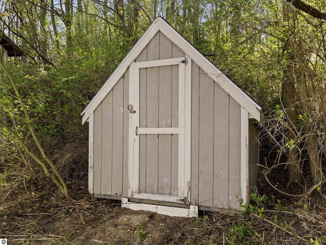 view of shed
