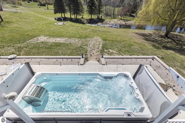 3121 Grace Rd, Frankfort, MI 49635 - view of swimming pool with a yard