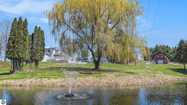 3121 Grace Rd, Frankfort, MI 49635 - water view with a barn