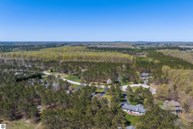 8256 Mapleleaf Dr, Traverse City, MI 49684 - aerial overview of property's location with a forest