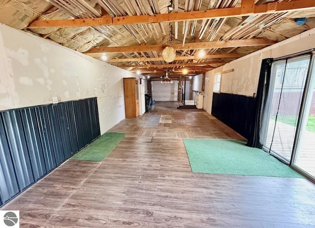 1411 N Dr, Mount Pleasant, MI 48858 - empty room with parquet floors