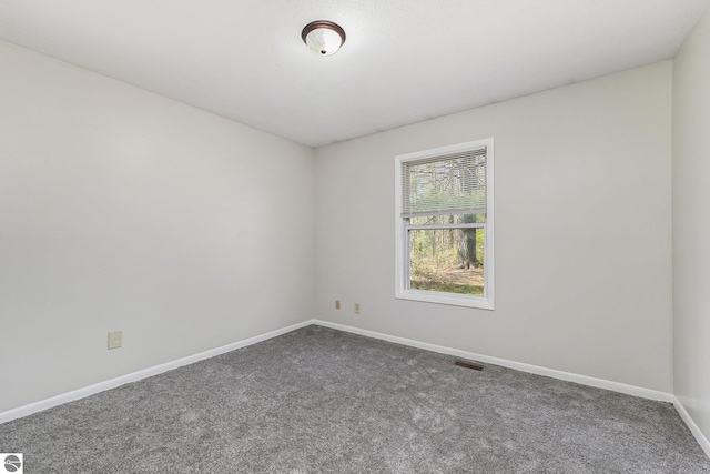 7401 Red Maple Dr, Cadillac, MI 49601 - empty room featuring dark carpet and baseboards
