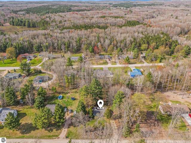7401 Red Maple Dr, Cadillac, MI 49601 - aerial overview of property's location featuring a forest