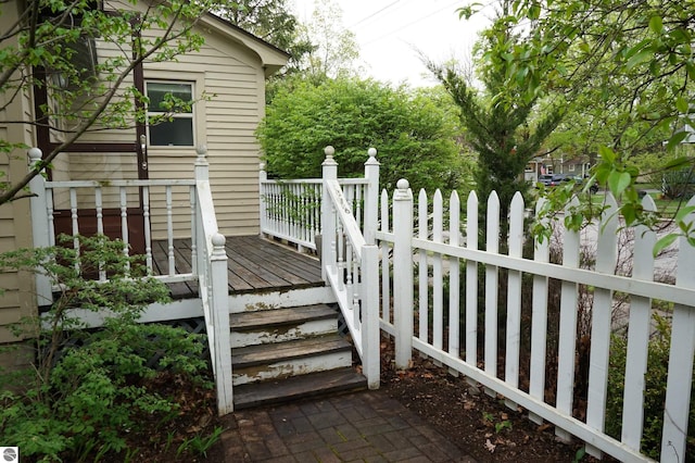 wooden deck with fence