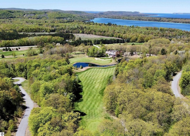 UNIT15 S Club Dr Unit 15, Cedar, MI 49621 - view of property location featuring a nearby body of water, a golf course, and a forest