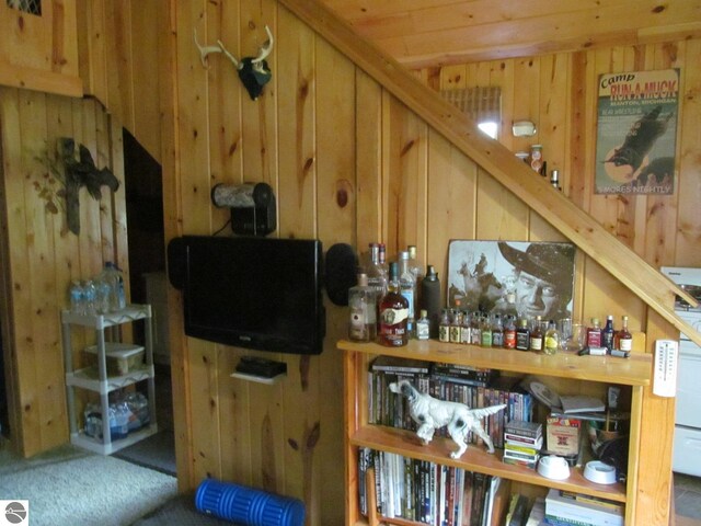 00 S 47 3/4 Rd, Cadillac, MI 49601 - kitchen featuring wooden walls