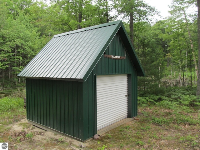 00 S 47 3/4 Rd, Cadillac, MI 49601 - view of outbuilding with an outbuilding and a forest view