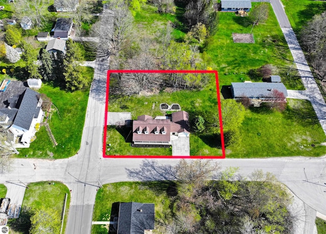 8377 Zosel St, Onekama, MI 49675 - aerial view of residential area featuring property boundaries highlighted