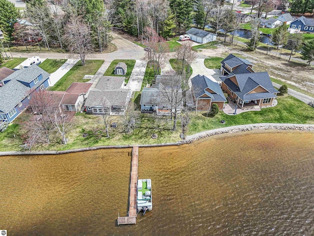 8805 Iroquois Trl, Saint Helen, MI 48656 - aerial perspective of suburban area featuring a large body of water