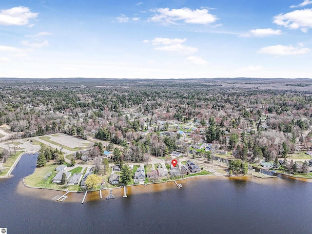 8805 Iroquois Trl, Saint Helen, MI 48656 - aerial view of property and surrounding area featuring a nearby body of water and nearby suburban area