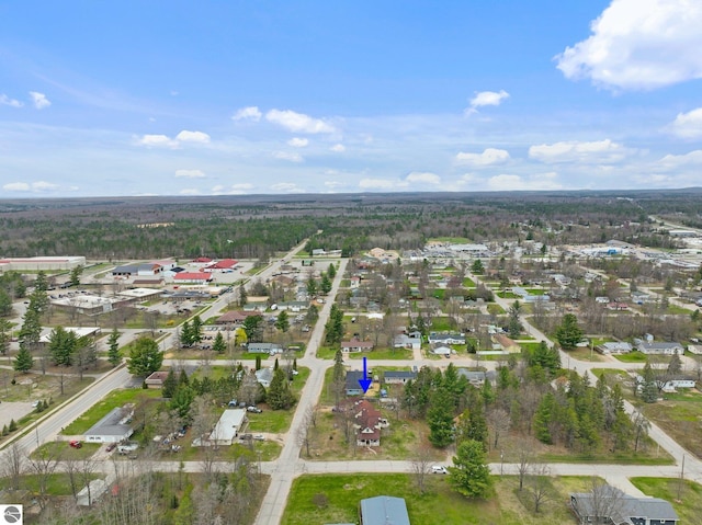 512 NW Kalkaska St, Kalkaska, MI 49646 - aerial view of property's location with a forest