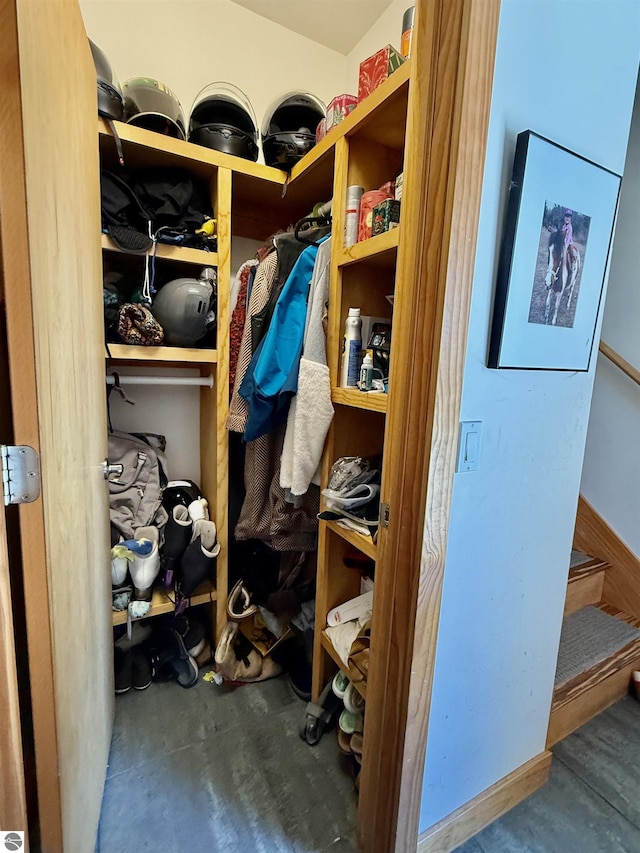 view of walk in closet