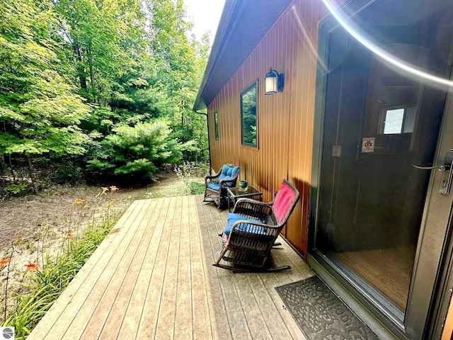 10959 E Pobuda Rd, Suttons Bay, MI 49682 - view of wooden terrace