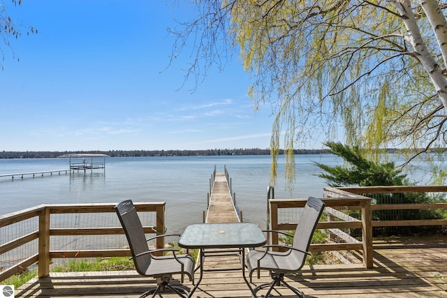 4306 Central Park Dr, Grawn, MI 49637 - dock area featuring a water view