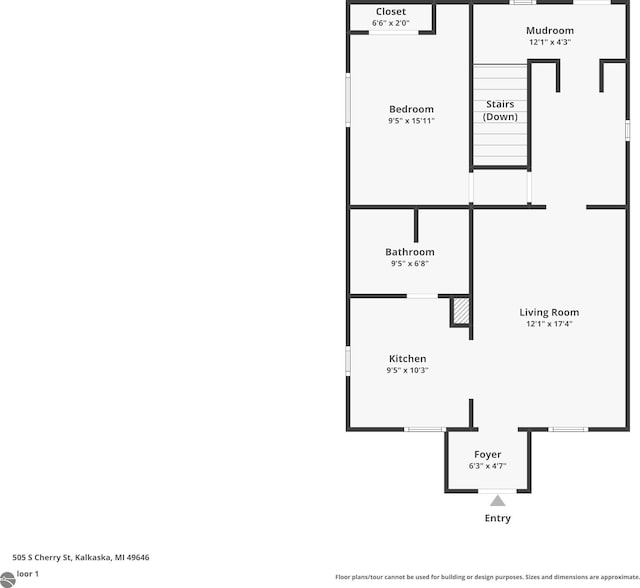 505 S Cherry St, Kalkaska, MI 49646 - room layout