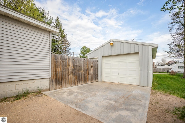 505 S Cherry St, Kalkaska, MI 49646 - detached garage with driveway and fence
