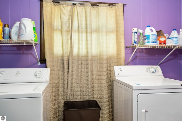 8817 Wilson Rd, Buckley, MI 49620 - laundry area featuring independent washer and dryer