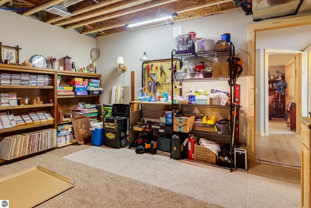 view of storage room