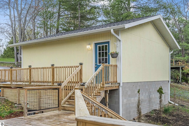 224 Island View Dr, Traverse City, MI 49696 - view of wooden deck