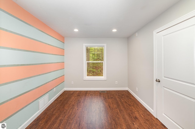 11749 Birch Dr, Lakeview, MI 48850 - unfurnished room with wood finished floors, recessed lighting, and baseboards