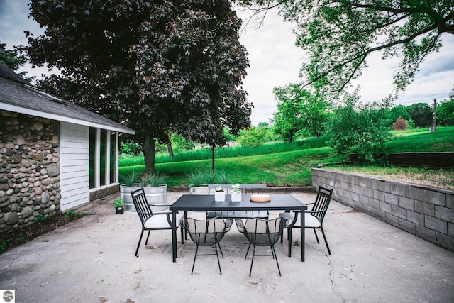 1435 S French Rd, Lake Leelanau, MI 49653 - view of patio featuring outdoor dining space