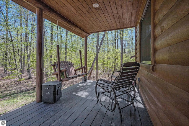 9266 Kenyon Trl, Frederic, MI 49733 - view of deck
