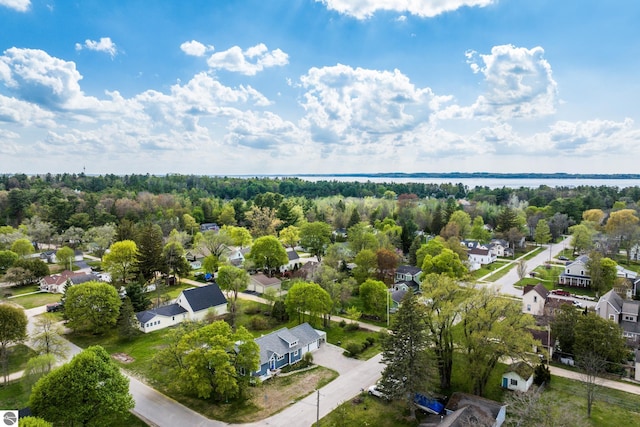203 W 2nd St, Elk Rapids, MI 49629 - aerial perspective of suburban area with a large body of water