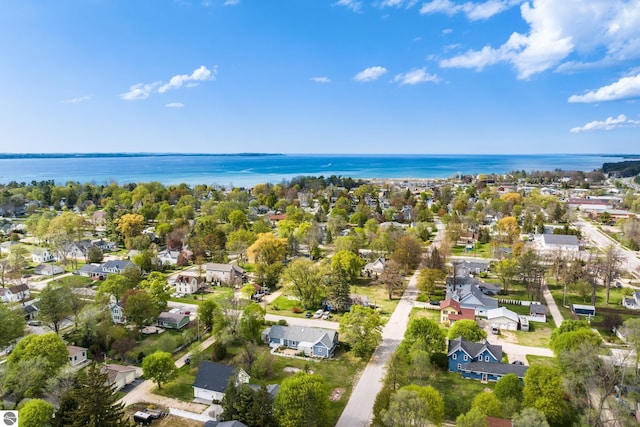 203 W 2nd St, Elk Rapids, MI 49629 - aerial view of residential area with a large body of water